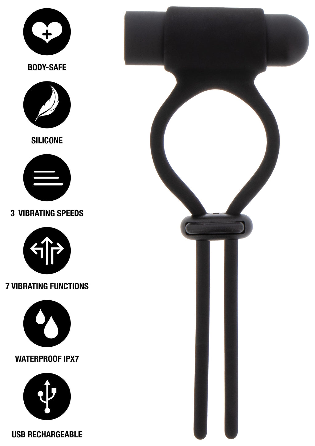 Vibrating and adjustable C-ring black