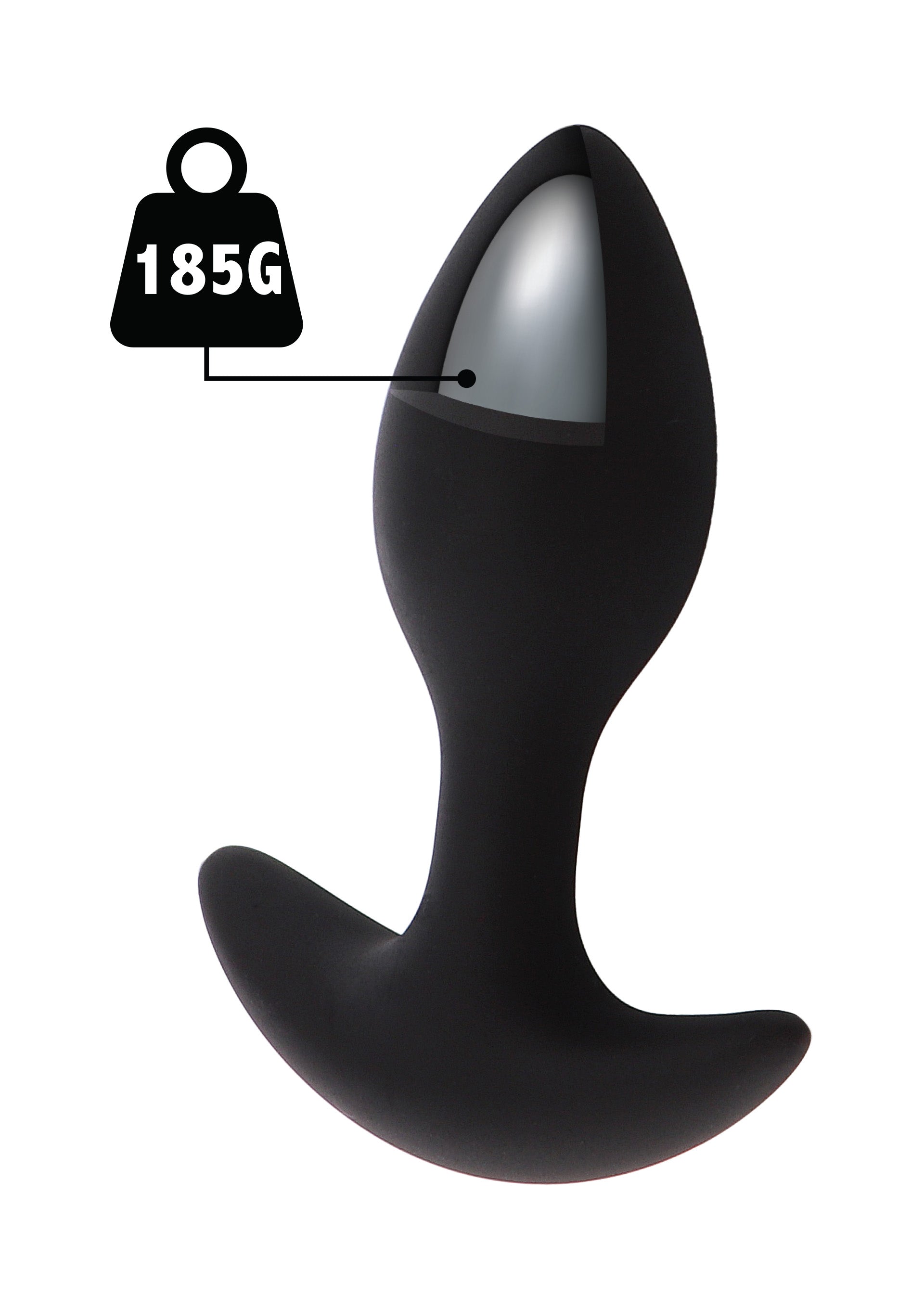 Plug anale pesato 185g nero