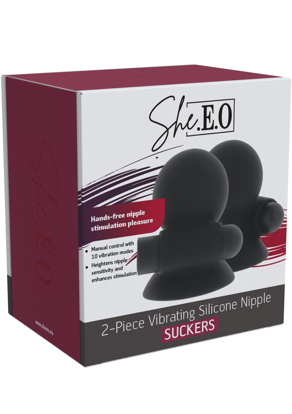 Rechargeable Nipple Vibrators, Black