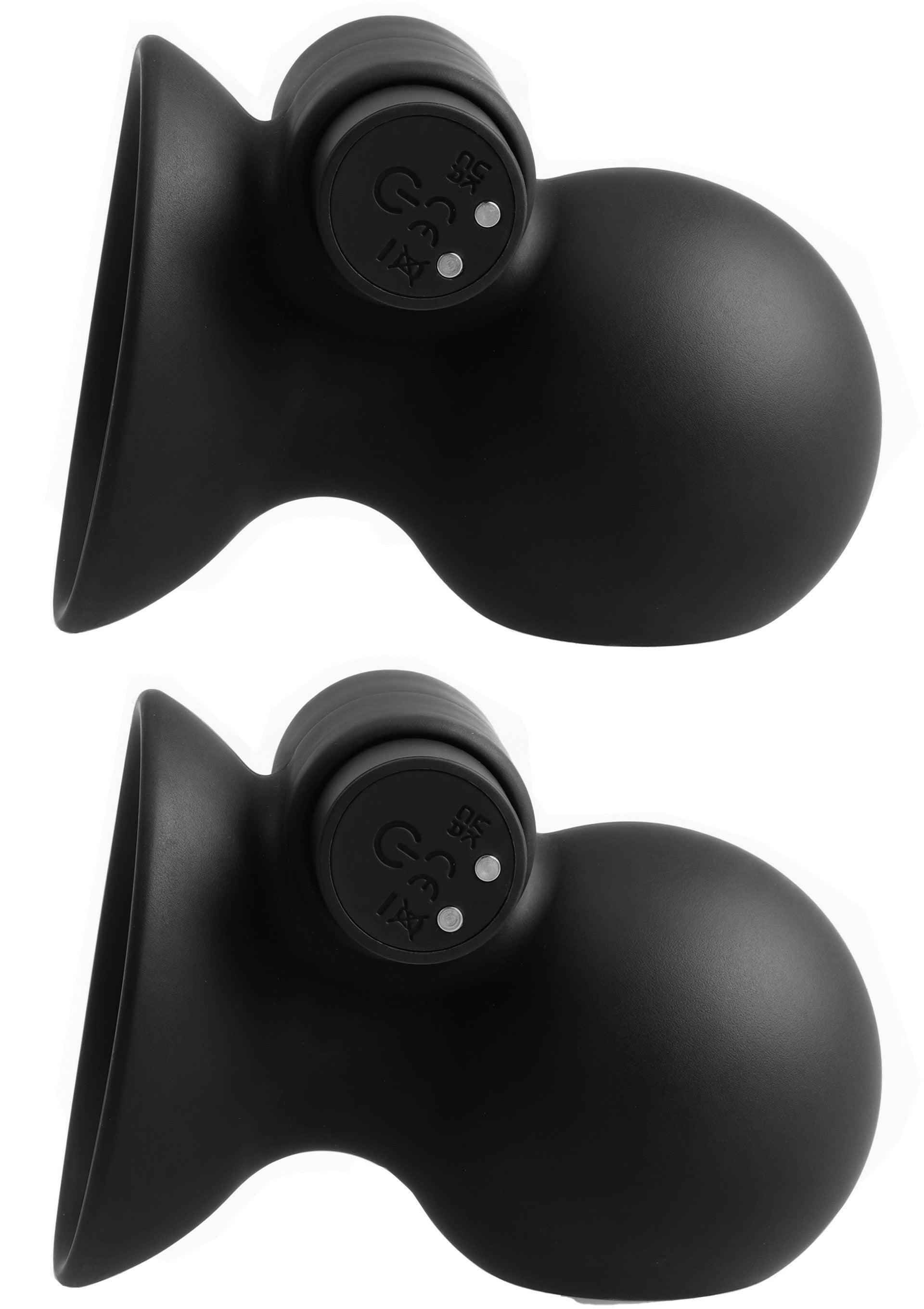 Rechargeable Nipple Vibrators, Black