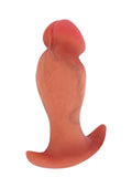 Buttplug realistico in silicone liquido color pelle, 10 cm