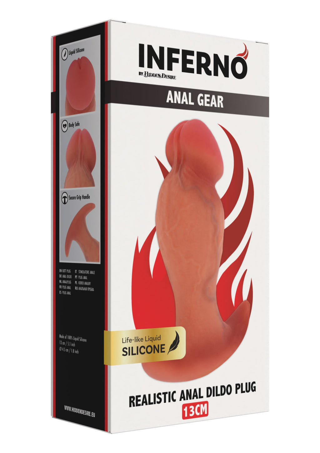 Realistic liquid silicone Buttplug 13 cm skin