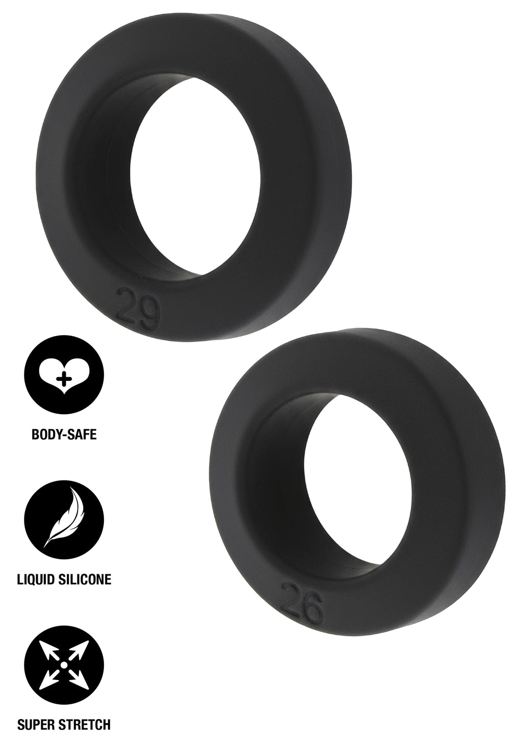 Double Stackers C-Ring, set 2 pezzi M nero
