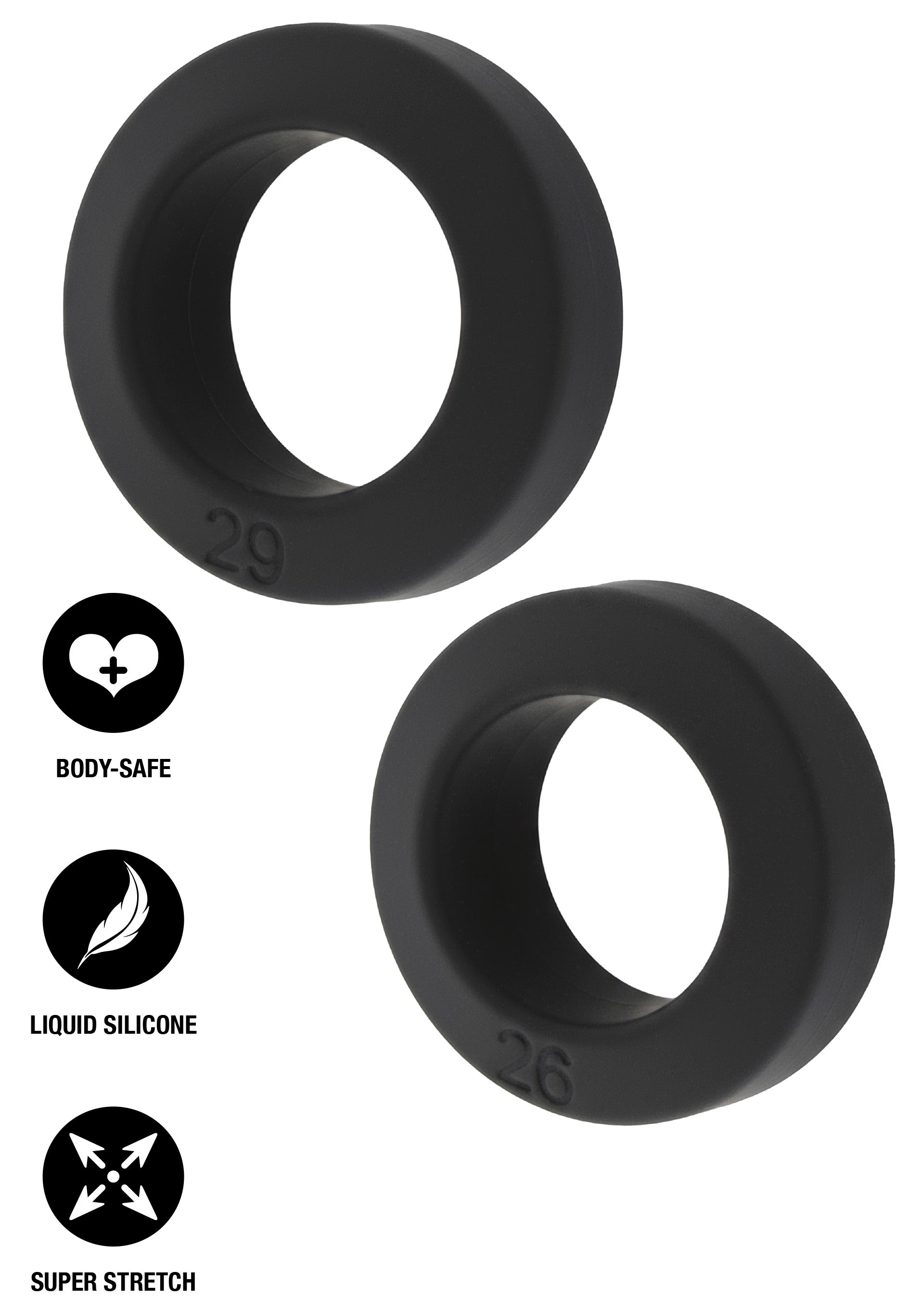 Double Stackers C-Ring, set 2 pezzi M nero