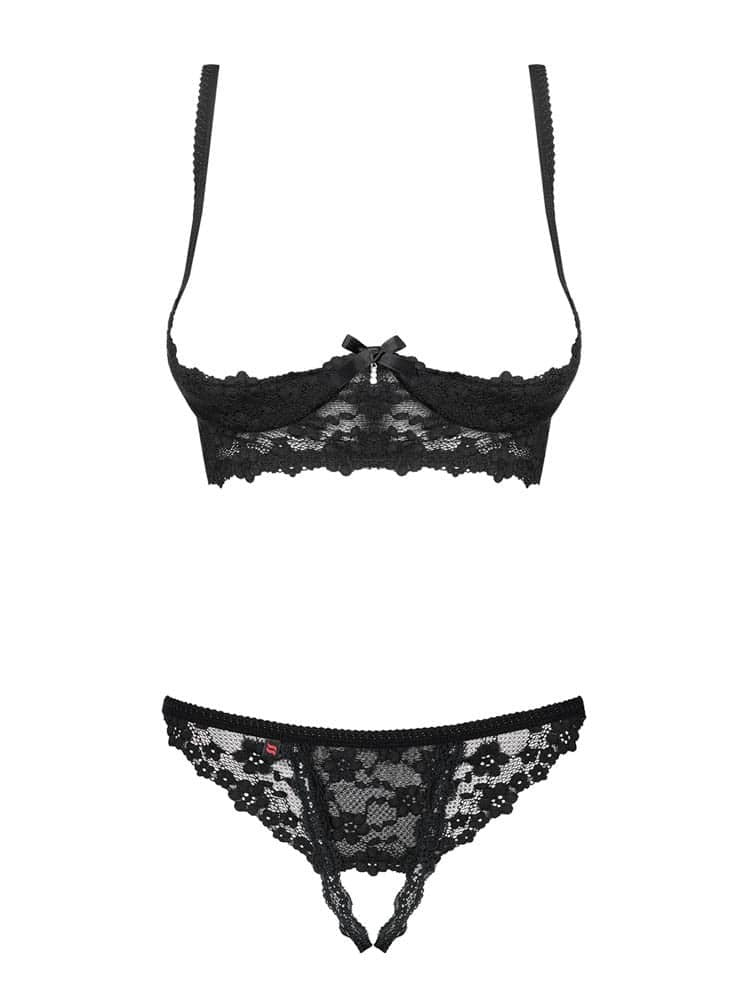 Letica Set 2 Pezzi Senza Coppe Nero S/M