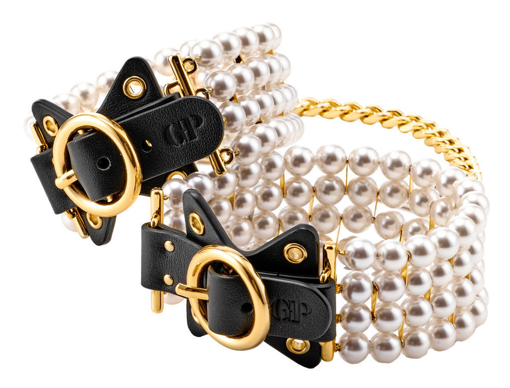 GUILTY PLEASURE BALLROOM ANKLE SLEEVES WITH PEARLS