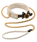 GUILTY PLEASURE GLOW-IN-THE-DARK PEARL LEASH AND COLLAR