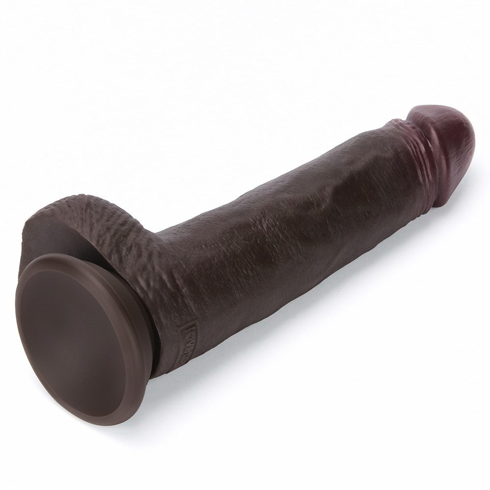 8.5" Sliding Skin Pro II Dual Layer Silicone Dildo (Black)