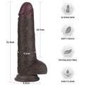 8.5" Sliding Skin Pro II Dual Layer Silicone Dildo (Black)