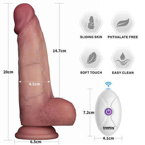 Dildo vibrante scorrevole in silicone Pro II da 8"