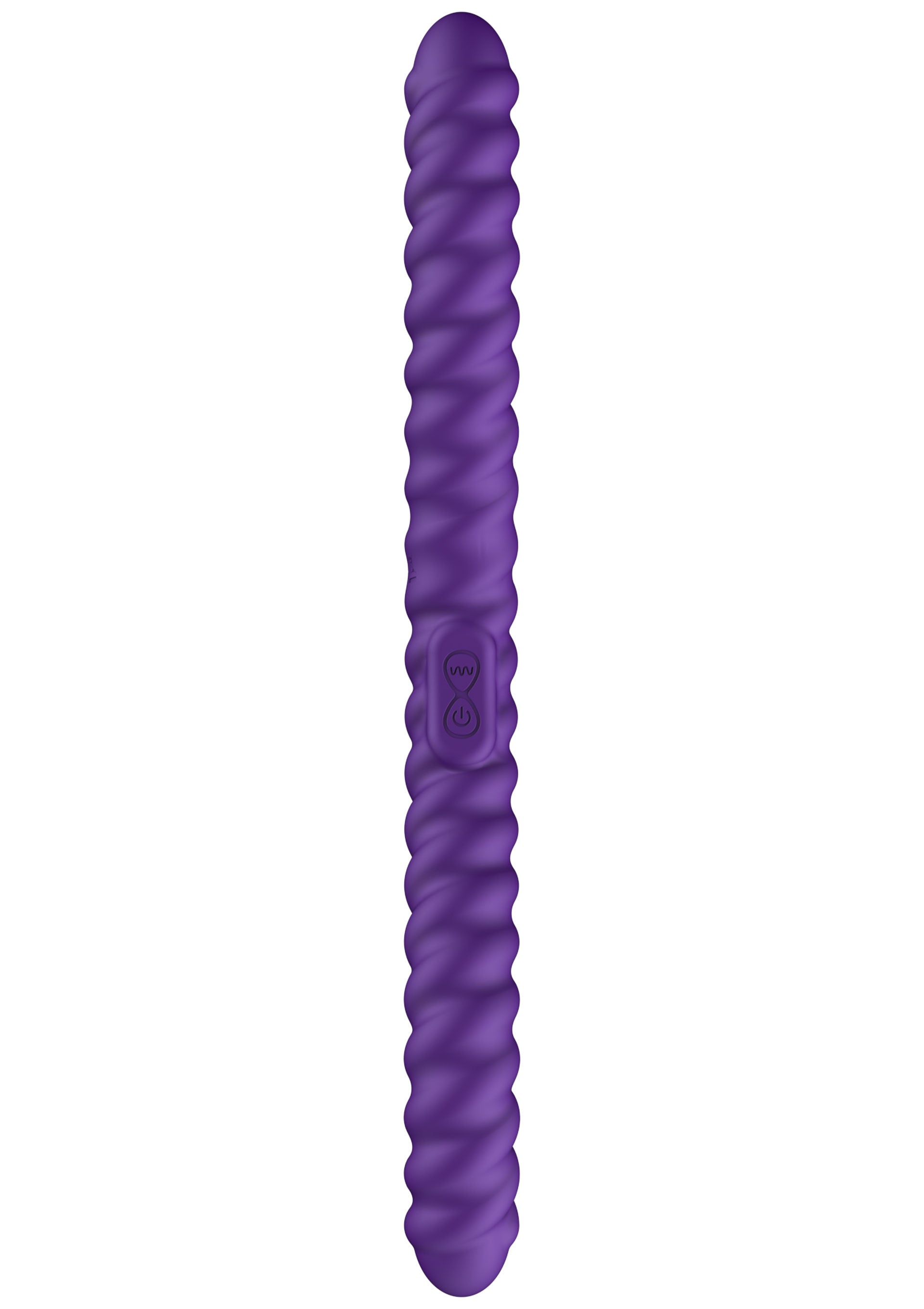 Vibratore flessibile viola a doppia faccia