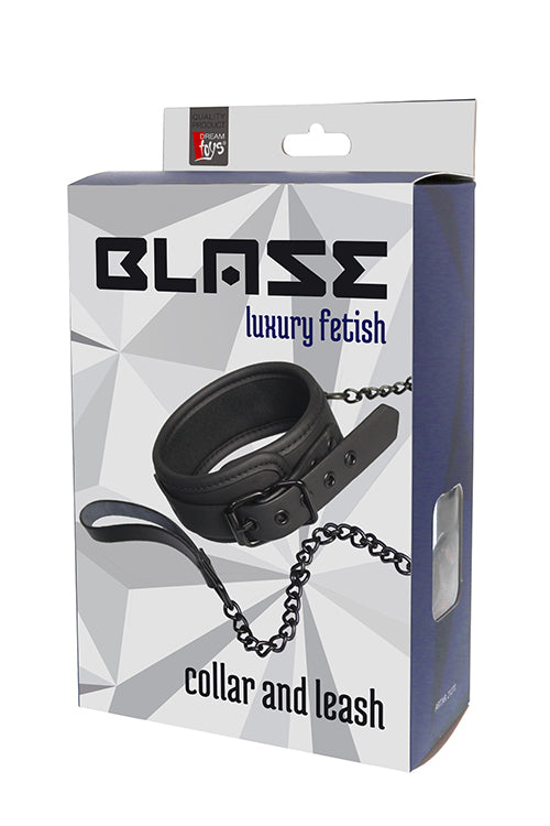 BLAZE BLACK COLLAR AND LEASH