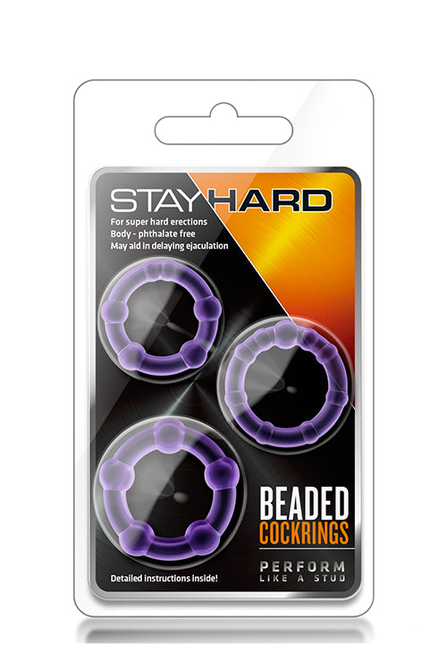 ANelli per dreadlocks con perline STAY HARD VIOLA