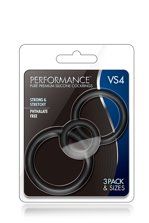 PERFORMANCE VS4 BLACK COCK RING SET