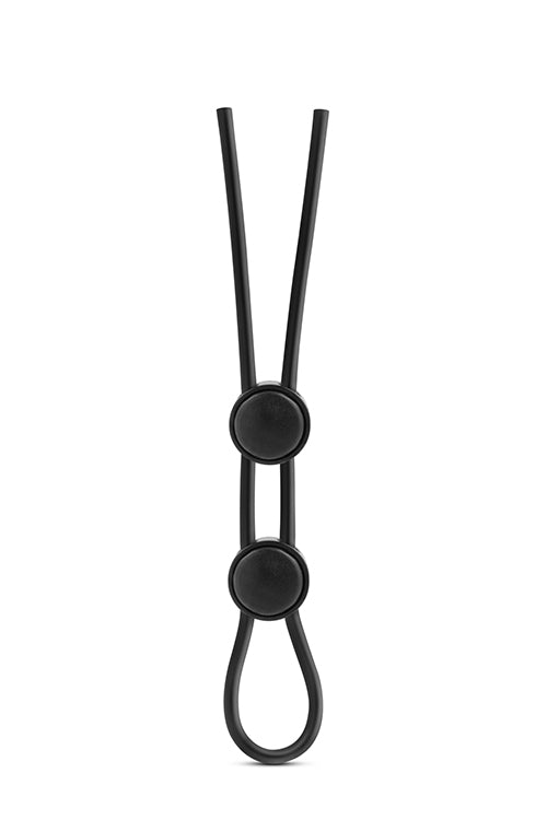 DUAL RING COCK RING STAY HARD BLACK