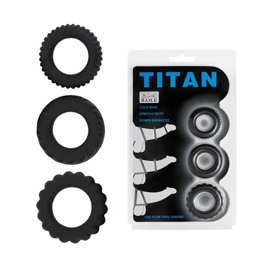 Titan Silicone Rings 3-in-1 Black