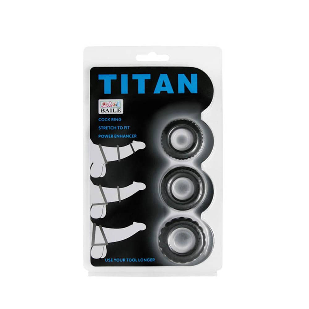 Titan Silicone Rings 3-in-1 Black