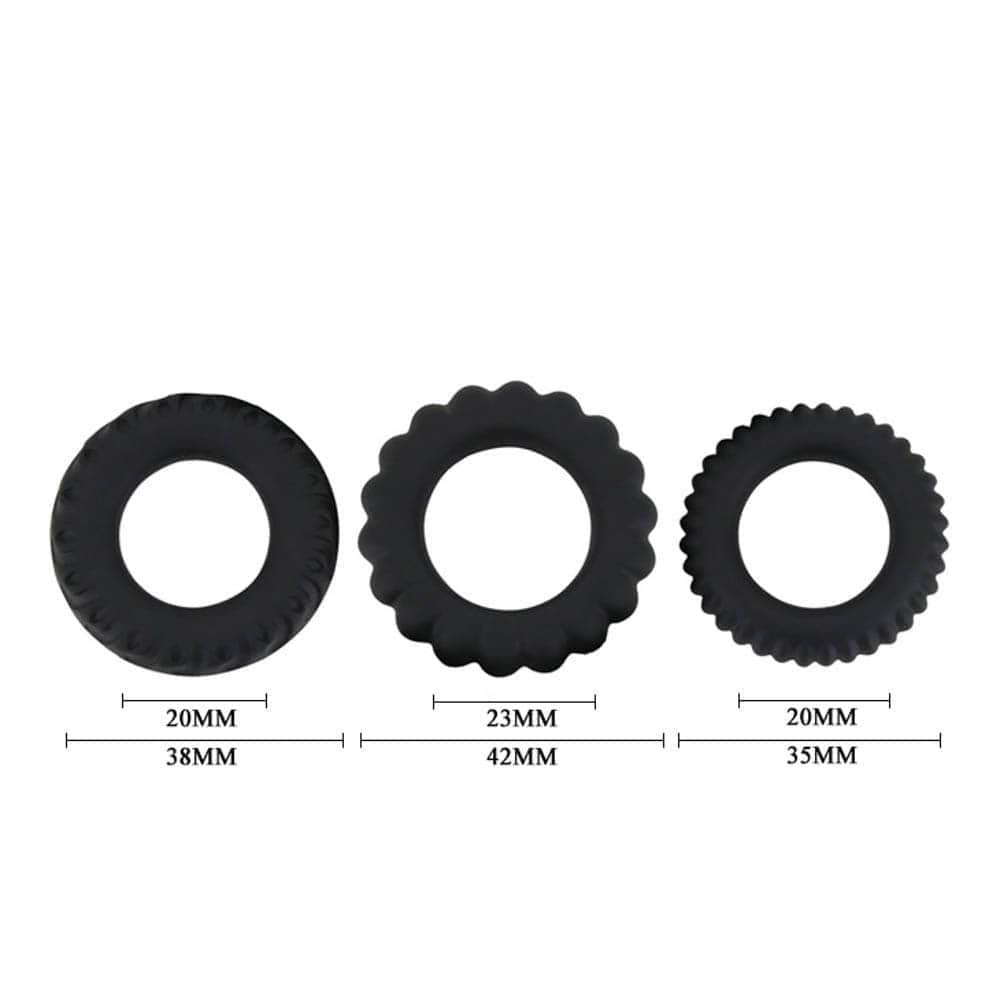 Titan Silicone Rings 3-in-1 Black