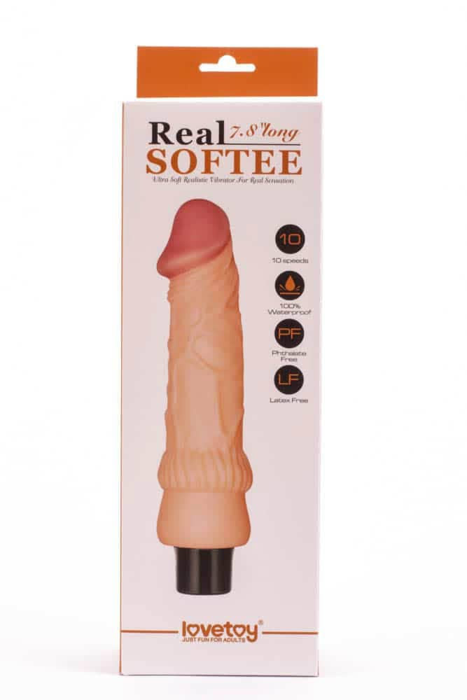7.8" Real Softee Vibrating Dildo 2