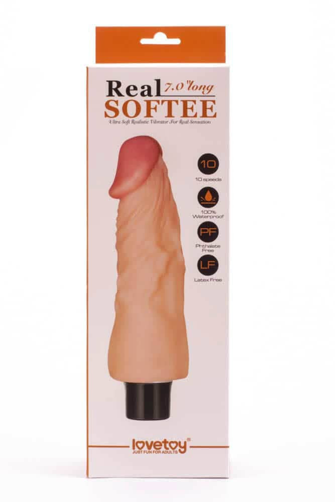 Dildo vibrante Real Softee da 18 cm 1