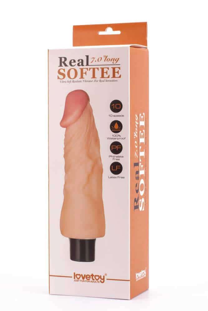 Dildo vibrante Real Softee da 18 cm 1