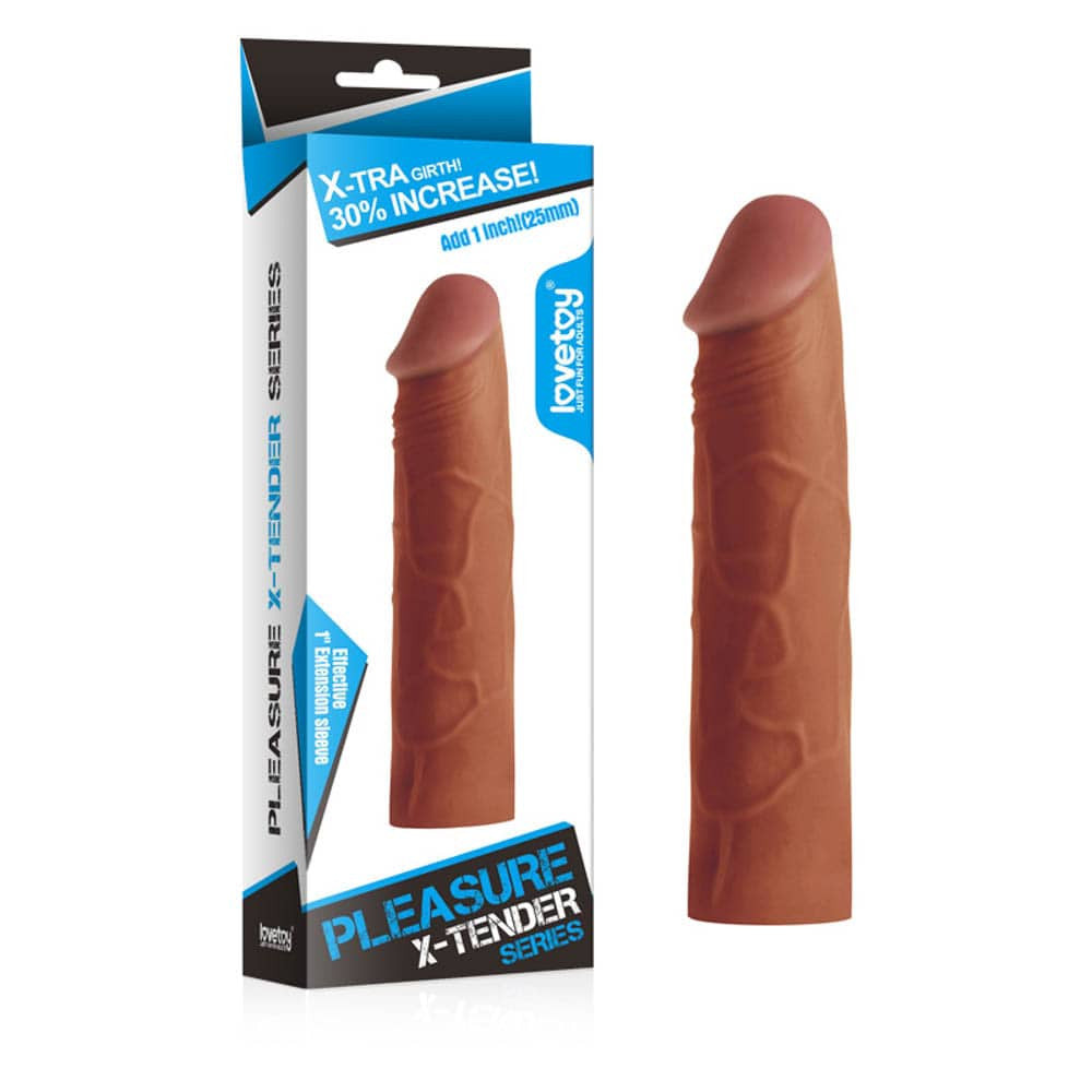 Pleasure X-Tender Brown Penis Sleeve 1