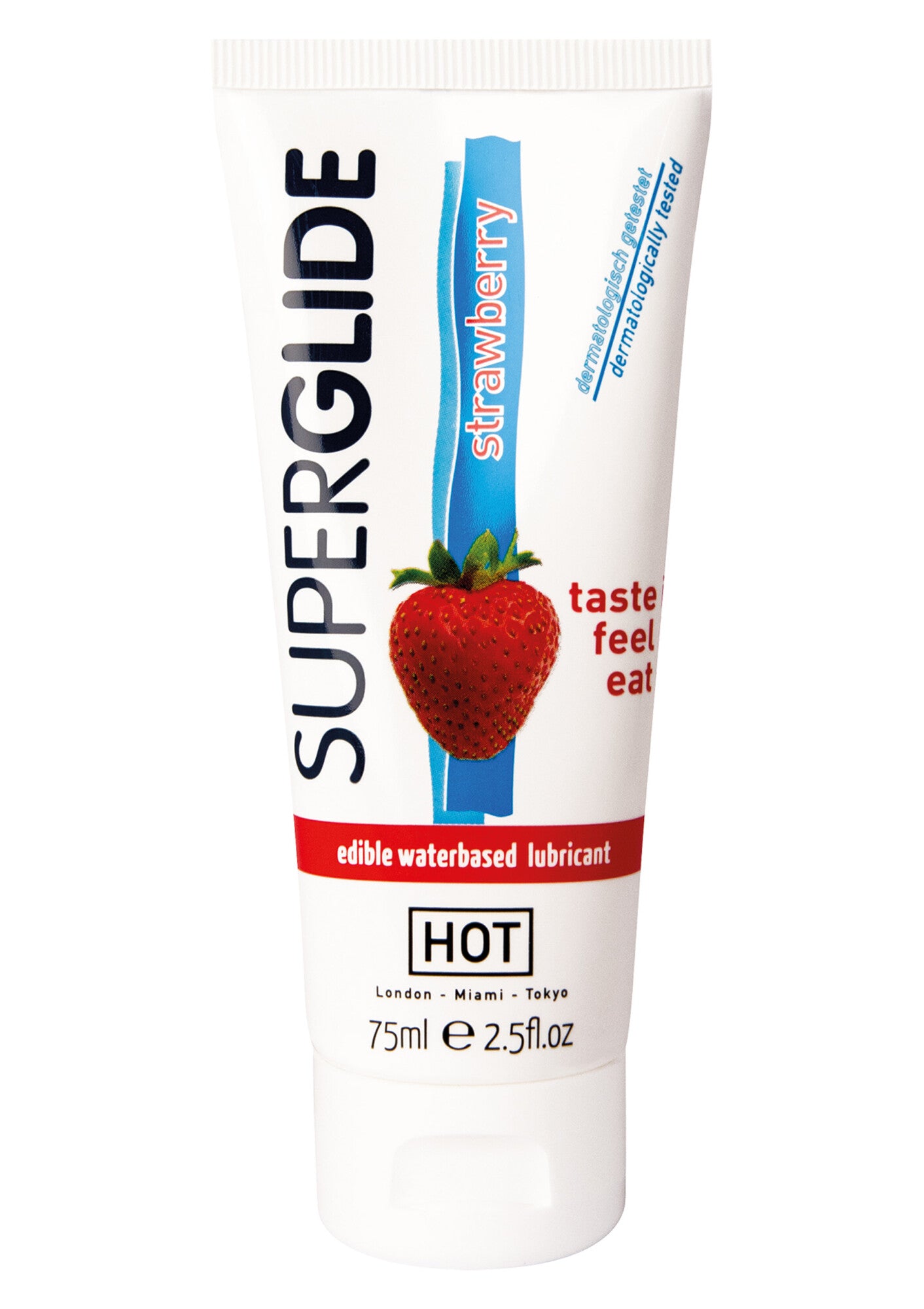 HOT Superglide Edible Water-Based Lubricant - STRAWBERRY 75 ml