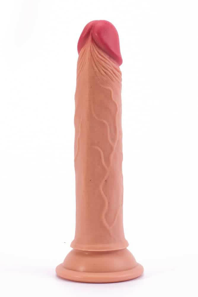 Doppio strato, silicone da 7", carne di pene naturale