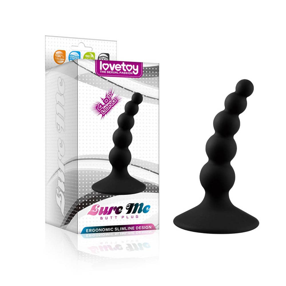 Lure Me Plug Anale con Perle Nero 1