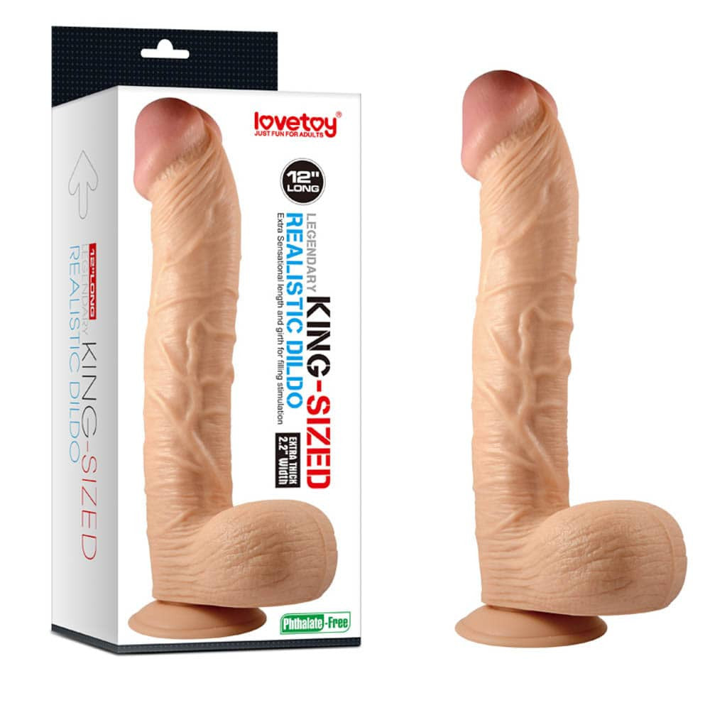 Dildo realistico leggendario da 12 pollici, grandi dimensioni