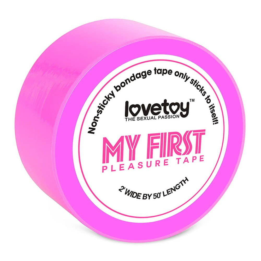 My first non-adhesive fuchsia bondage tape