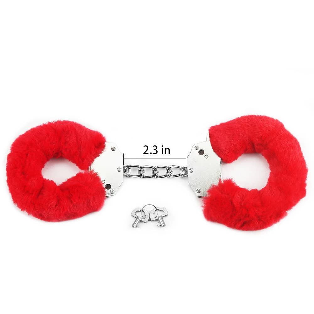 Soft Fetish Pleasure Handcuffs, Red