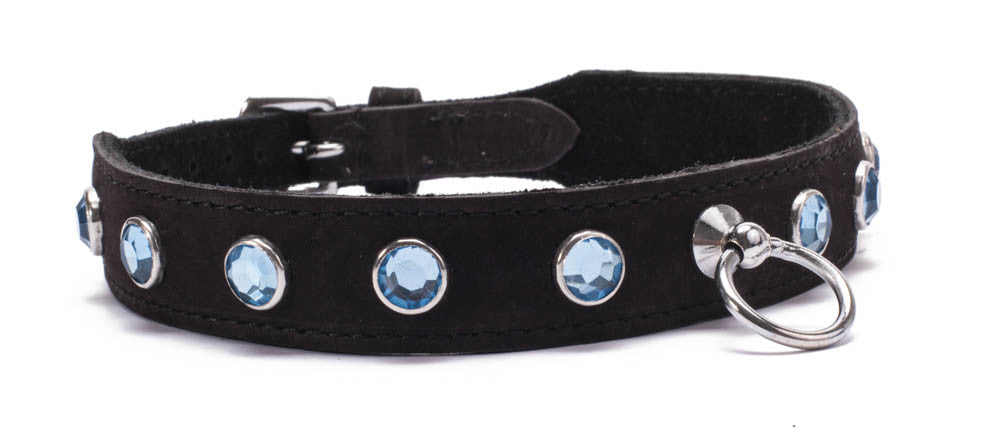 Blue crystal collar
