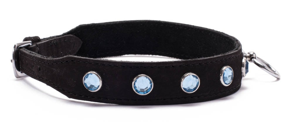 Blue crystal collar