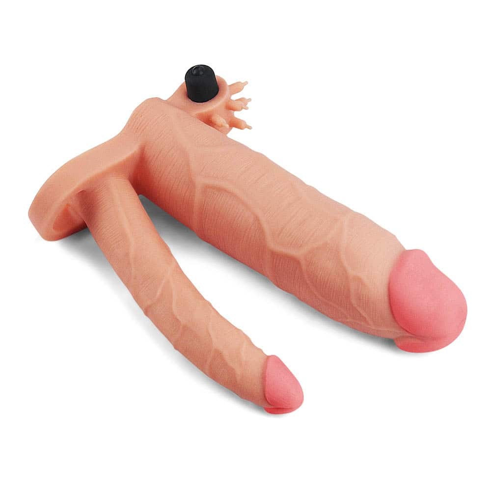 Add 3" double penis vibrating sleeve