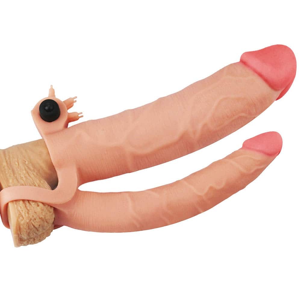 Add 3" double penis vibrating sleeve