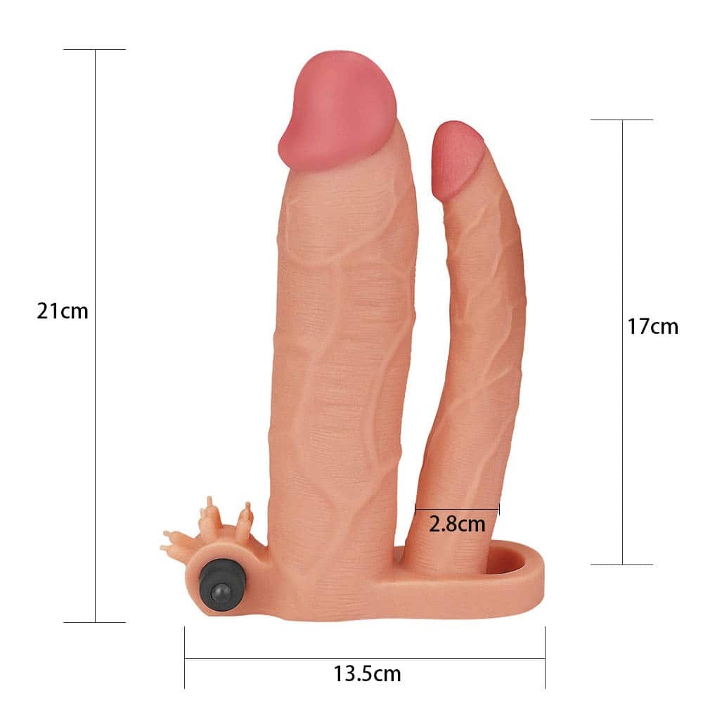 Add 3" double penis vibrating sleeve