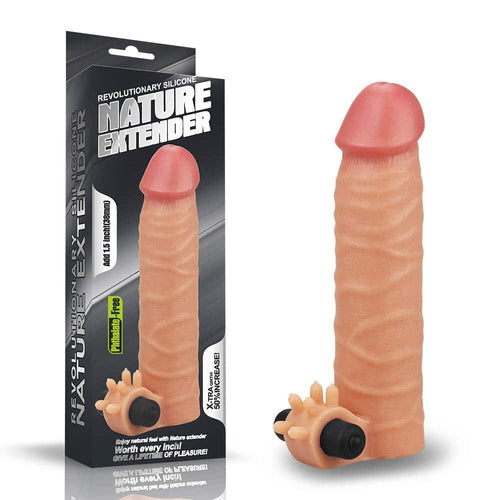 Add 1.5" silicone vibrating extender