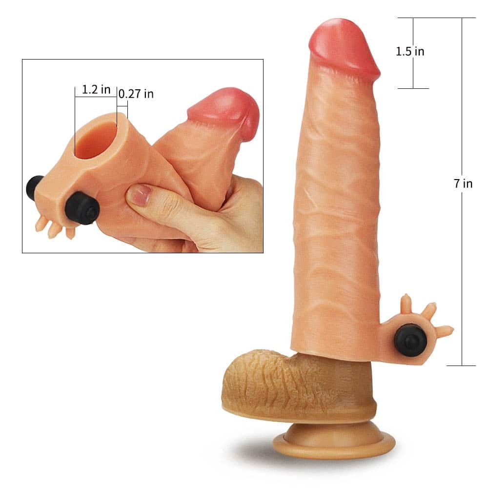 Add 1.5" silicone vibrating extender