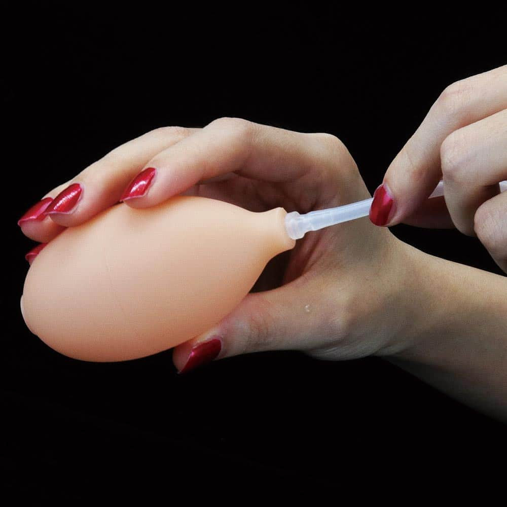 8" soft penis with ejaculation and fleshy testicles