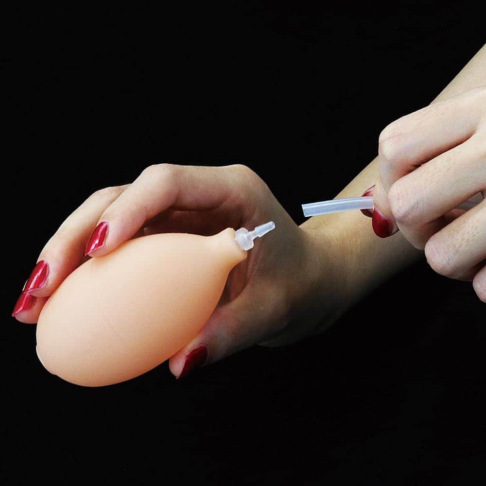 8" soft penis with ejaculation and fleshy testicles