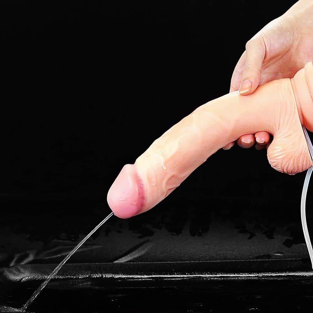 Penis with soft ejaculation and 9-inch flesh testicles