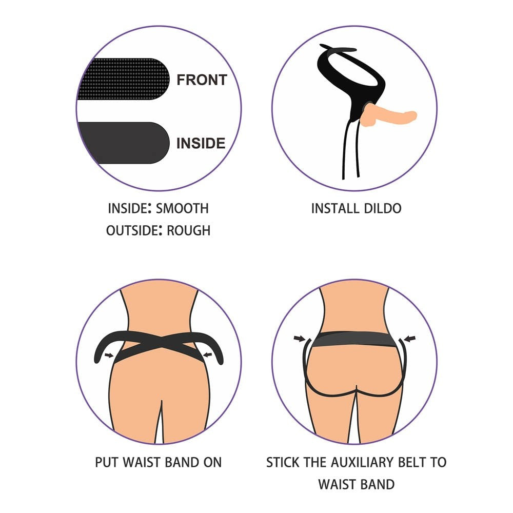 Easy-to-use 8.5'' strapon set