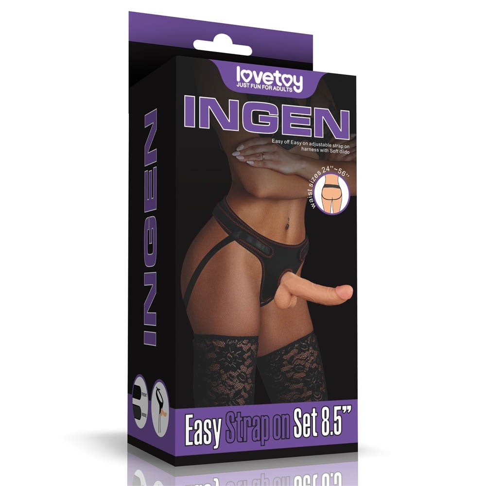 Easy-to-use 8.5'' strapon set
