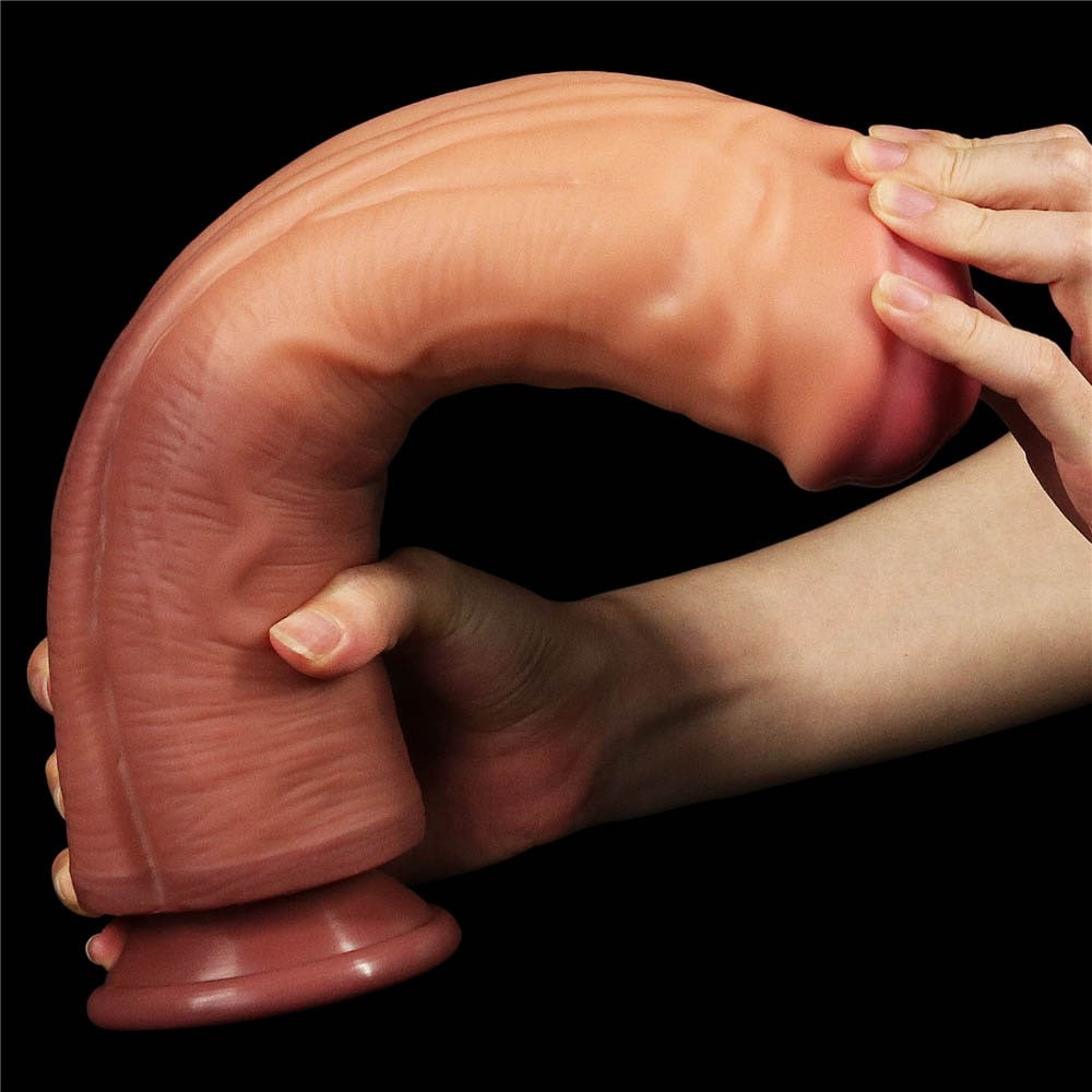 12'' Dual-Density Platinum Silicone Dildo