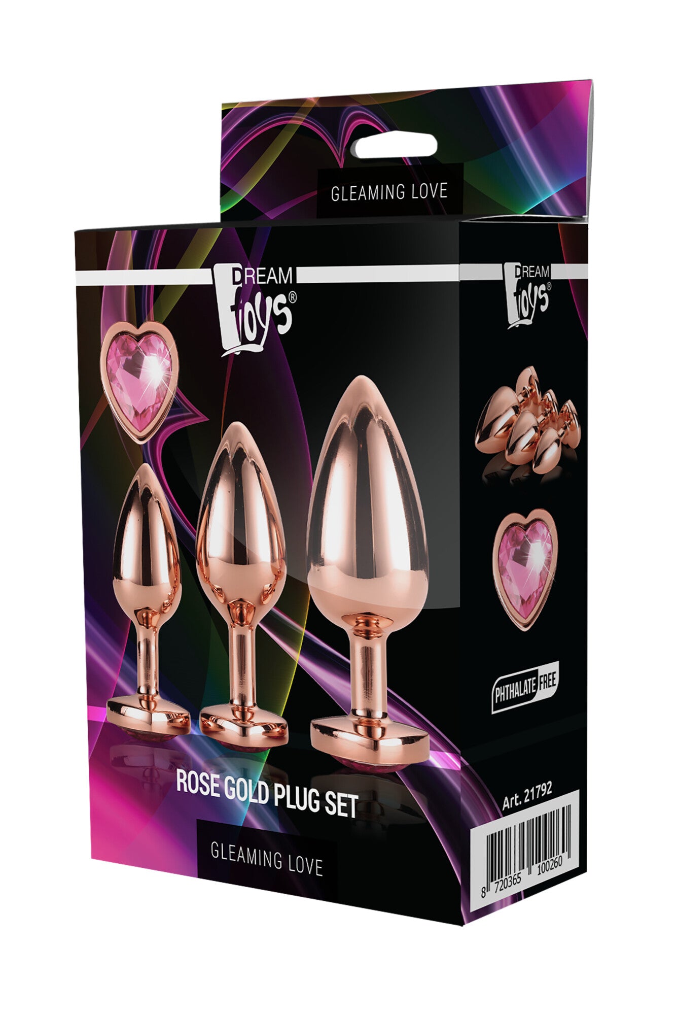 ROSE GOLD GLEAMING LOVE PIN SET