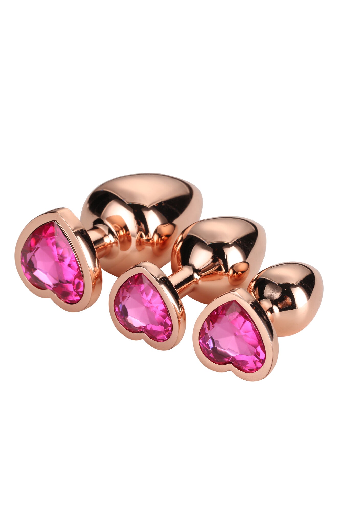 ROSE GOLD GLEAMING LOVE PIN SET