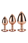 ROSE GOLD GLEAMING LOVE PIN SET